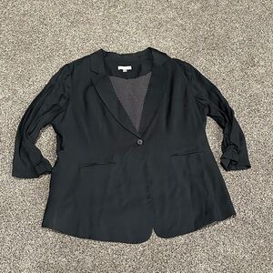 Women's Down East Navy 3/4 sleeve Blazer size XL
